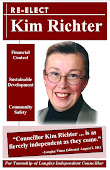 Kim Richter's 2011 Council Re-Election Platform & Brochure will stay online as Reference