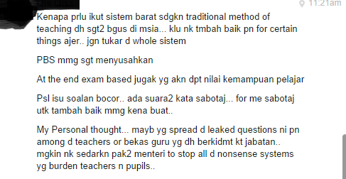 Punca Guru Bocorkan Soalan UPSR Punca Guru Bocorkan Soalan UPSR, soalan upsr bocor, upsr bocor lagi, murid terpaksa ulang ambil upsr, murid bosan upsr kena ulang, cikgu bocorkan soalan upsr,
