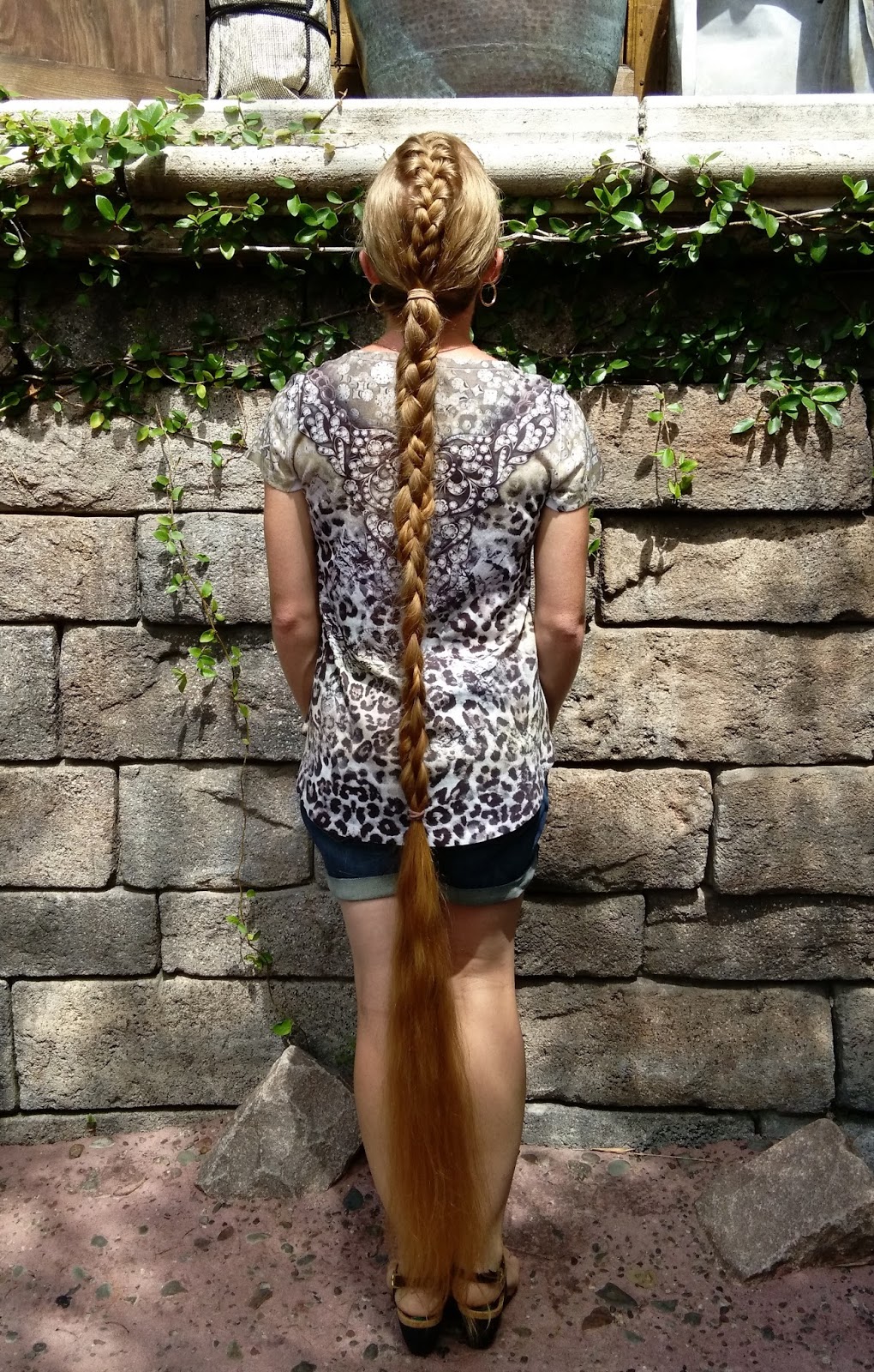 Ankle-Length Braided Ponytail.