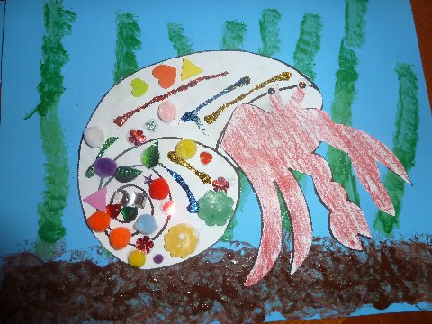 House for hermit crab art project House for hermit crab art project
