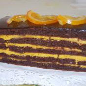 gâteau au chocolat et Orange