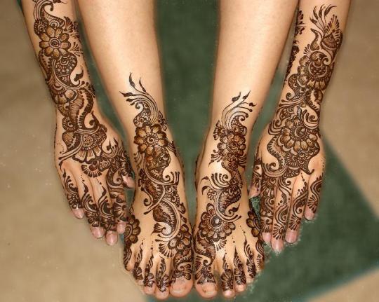 henna designs for ankel letter h
