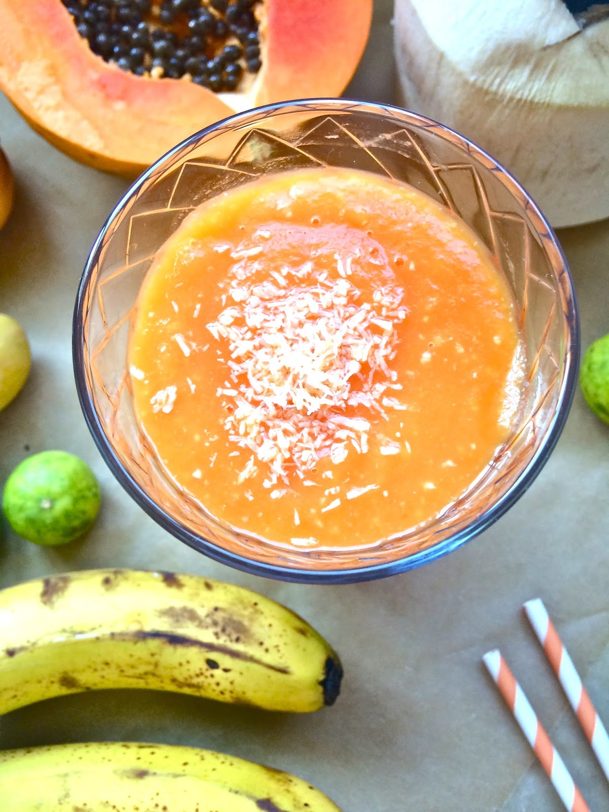 Passionately Raw! Papaya Mango Coconut Smoothie