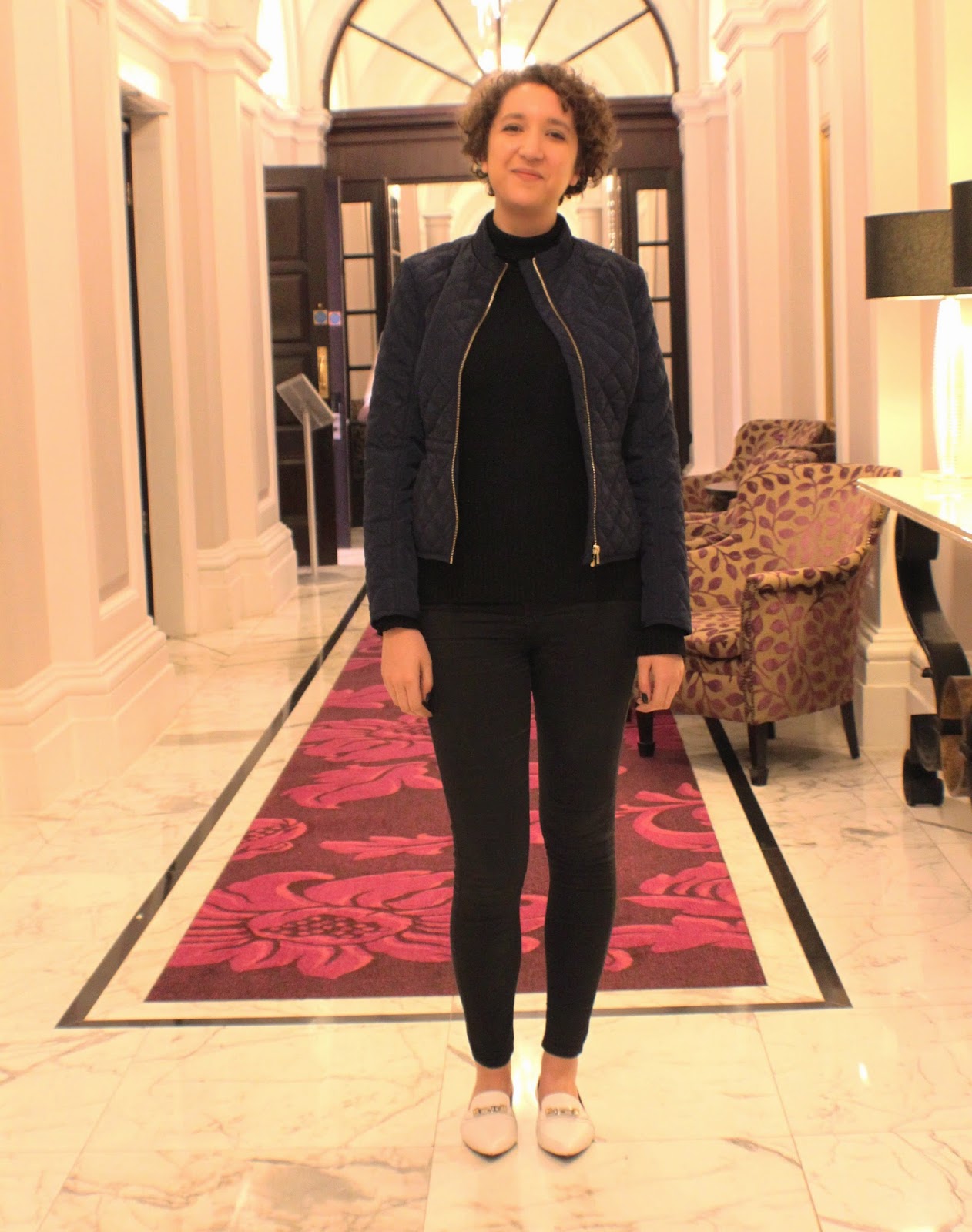 polo neck and jacket