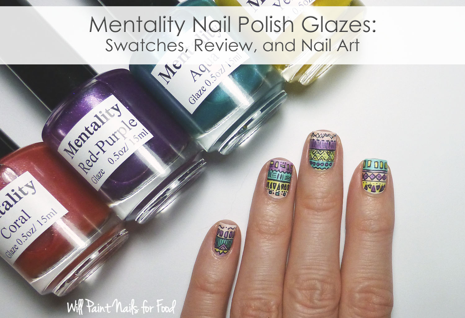 Mentality Nail Polish Glazes: Swatches, Review and Nail Art