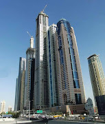Sua construção começou no ano de 2006 e foi que finalizada em setembro de . (torre princess dubai emirados arabes)