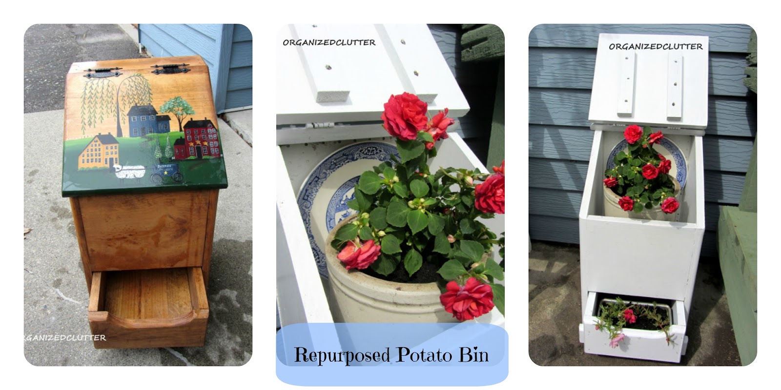A RePurposed Country Potato and Onion Bin Organized Clutter