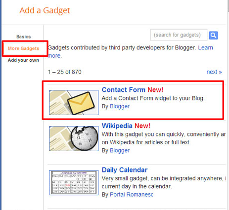 Contact Form Screen Shot Contact Form in blogger gallery