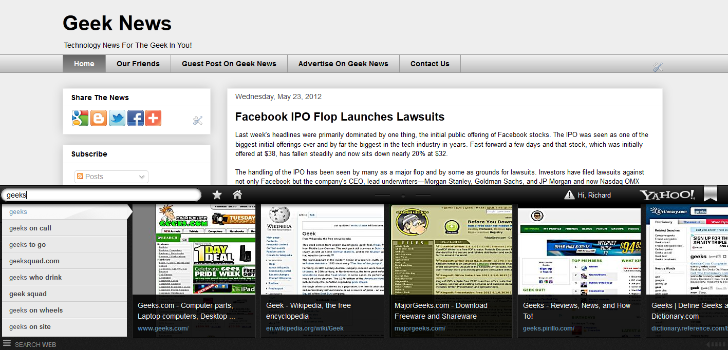 Yahoo Launches New Visual Browser