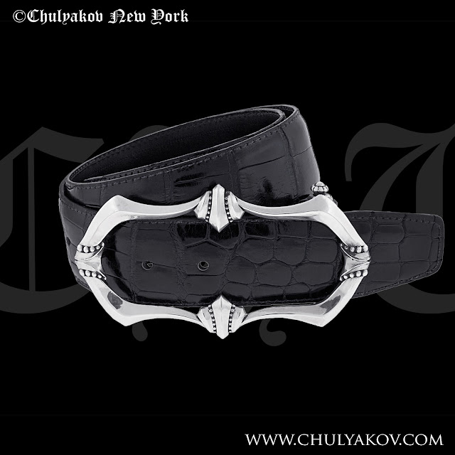 Designer Sterling Silver Belt Buckle, Hip-hop beltbuckle, Gothic belt buckle, rock bely buckle, alligator belt, luxury belt buckle