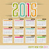 Modelos de Calendários 2015 vetorizados para download grátis