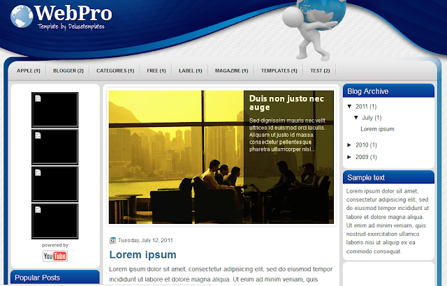 WebPro Blogger Template