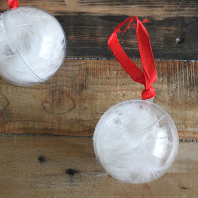 Feather Snowball DIY