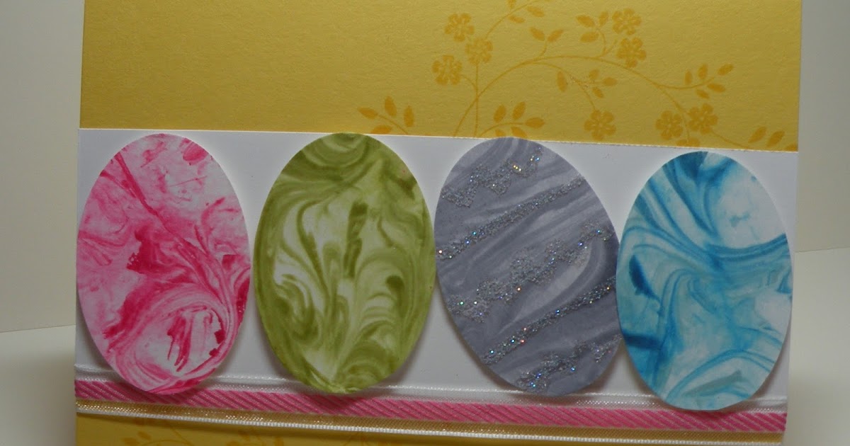 Carolyn's Paper Fantasies Easter Eggs Shaving Cream Technique