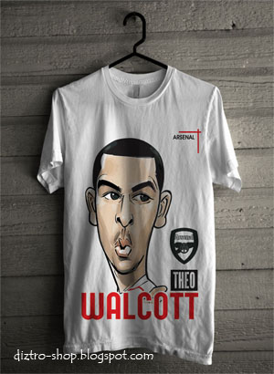 Kaos Karikatur Theo Walcott - Kaos Karikatur Theo Walcott Diztro Shop kaos karikatur theo walcott kaos karikatur theo walcott diztro shop