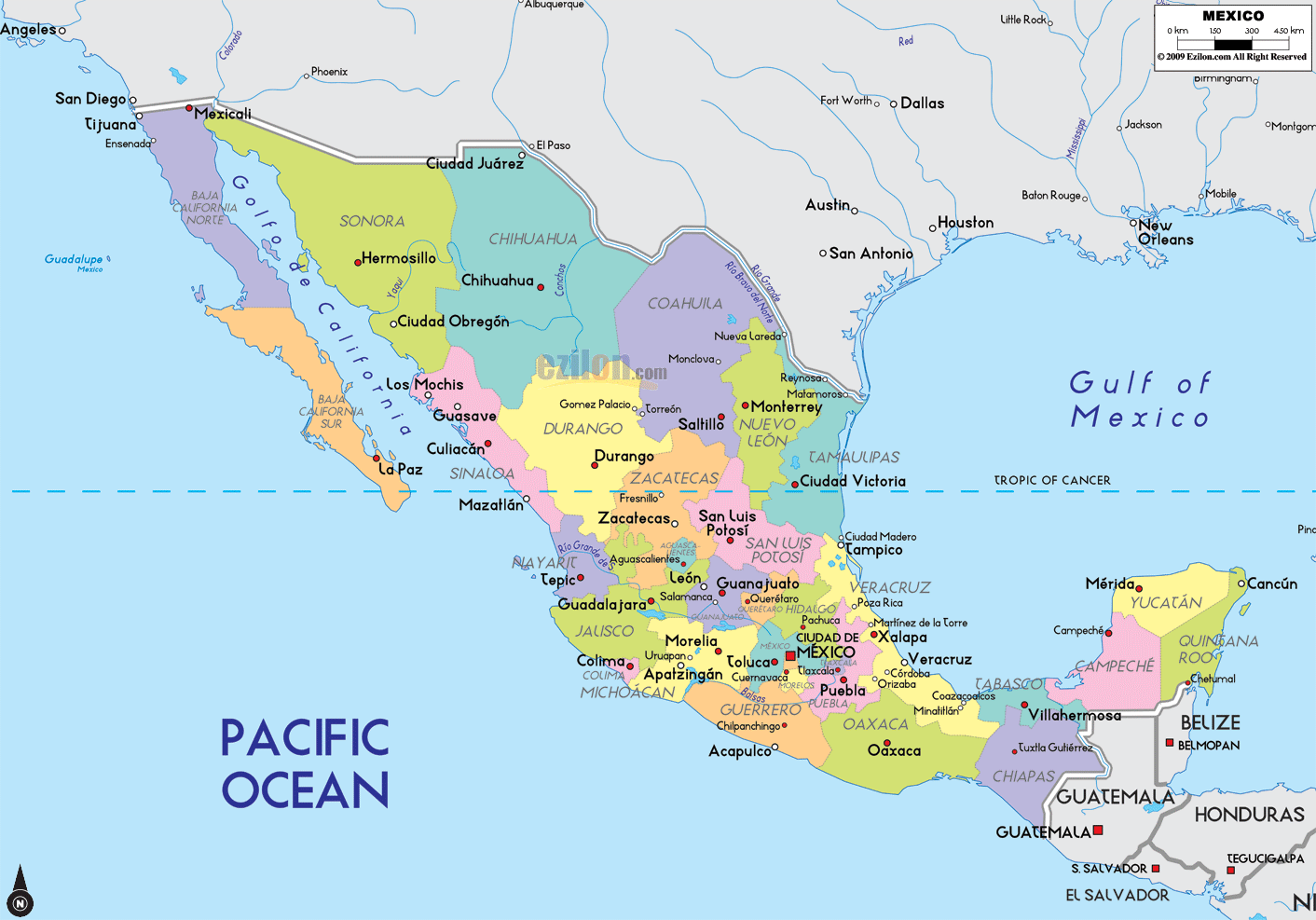 Mapa Do Mexico