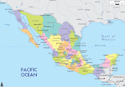 traer un mapa de México con división política