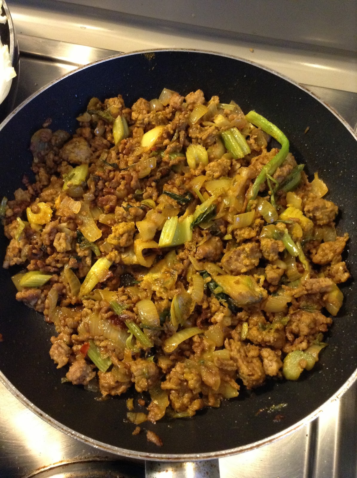 Usually when I cook with minced meat, it's beef, but this time I picked