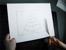 các bước làm thiệp noel 3