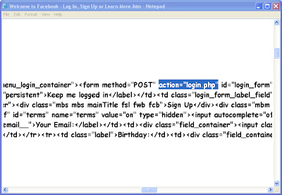 you call your php file.