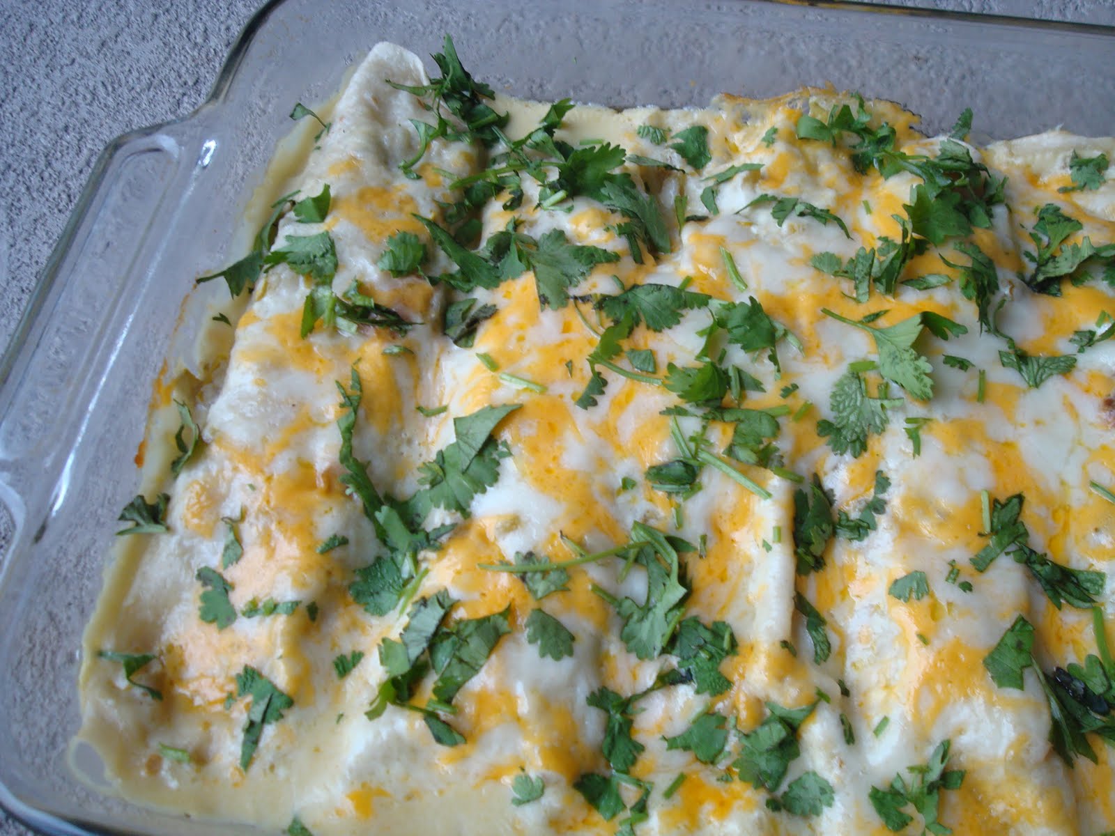 menu managed Chicken and White Bean Enchiladas with Creamy Salsa Verde