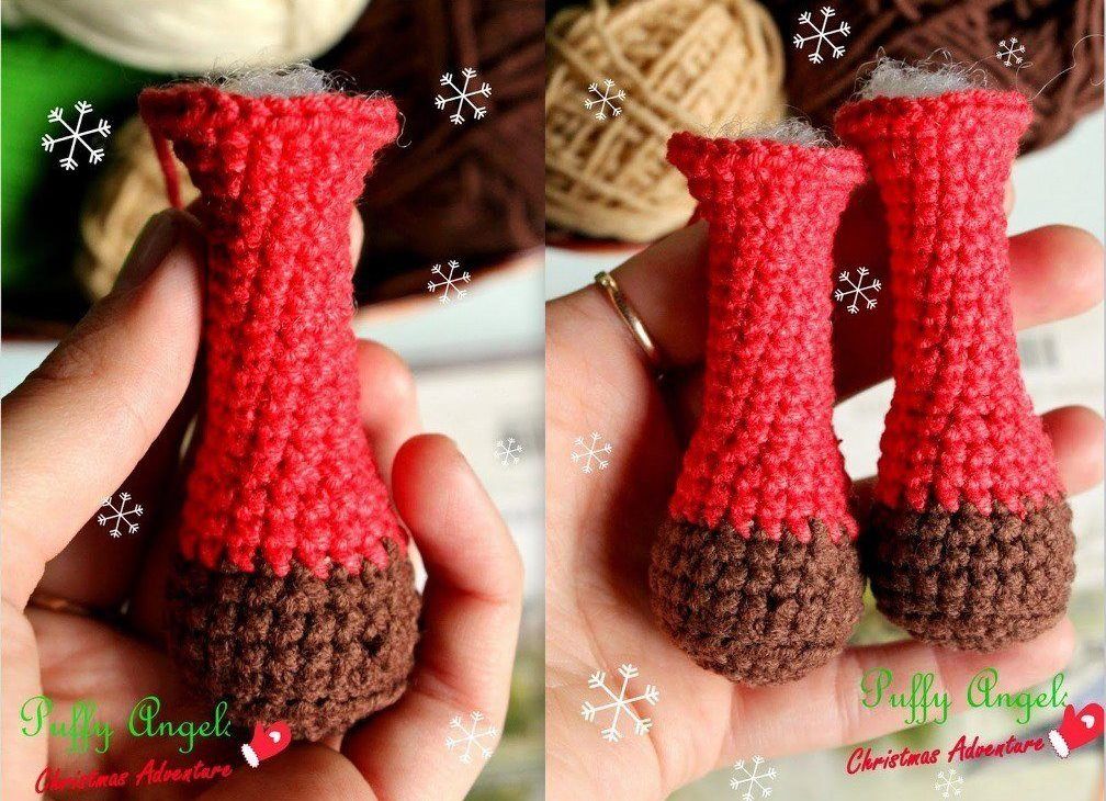 Deer amigurumi pattern: legs Deer amigurumi pattern legs