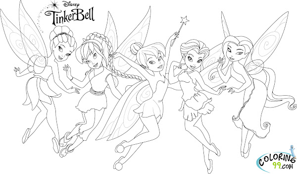 Tinkerbell Friends Coloring Pages