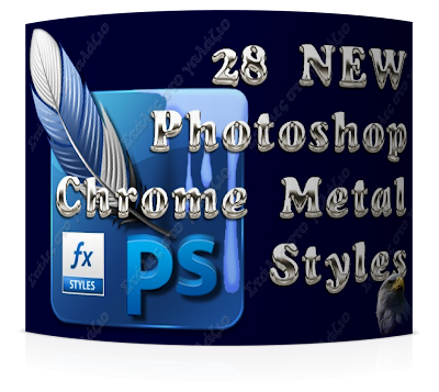 28 NEW Adobe Photoshop Chrome Metal Styles, Photoshop Stuff, Photoshop Styles