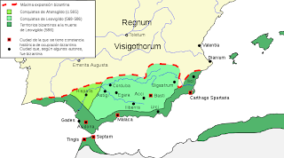 mapa dominio bizantino iberia