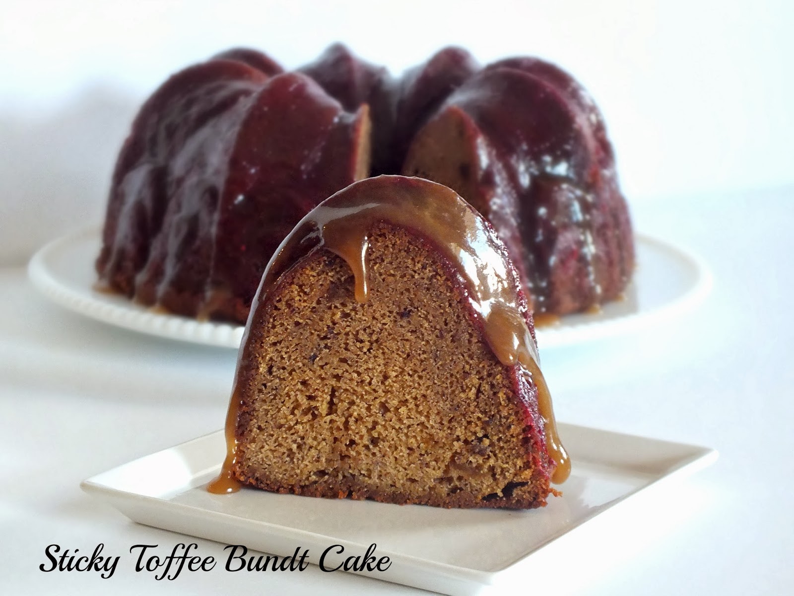 All That's Left Are The Crumbs Sticky Toffee Bundt Cake with Cranberry