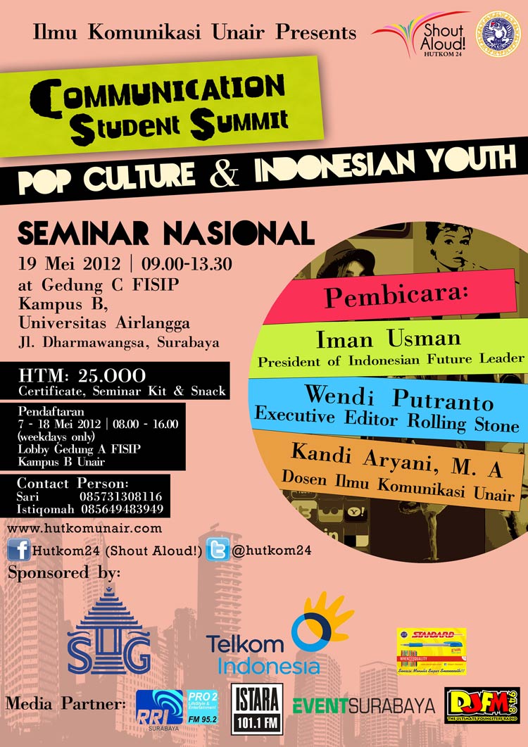 Seminar Nasional 2012 quot;POP CULTURE INDONESIAN YOUTHquot; UNAIR ~ Inuvation Seminar Nasional 2012 quot;POP CULTURE INDONESIAN YOUTHquot; UNAIR ~ Inuvation