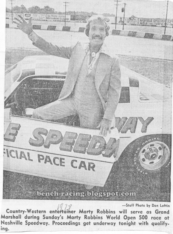 Bench Racing From the Volunteer State October 1, 1978 Nashville's