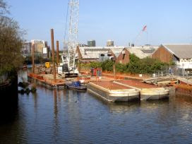 Bow Riverside, under construction