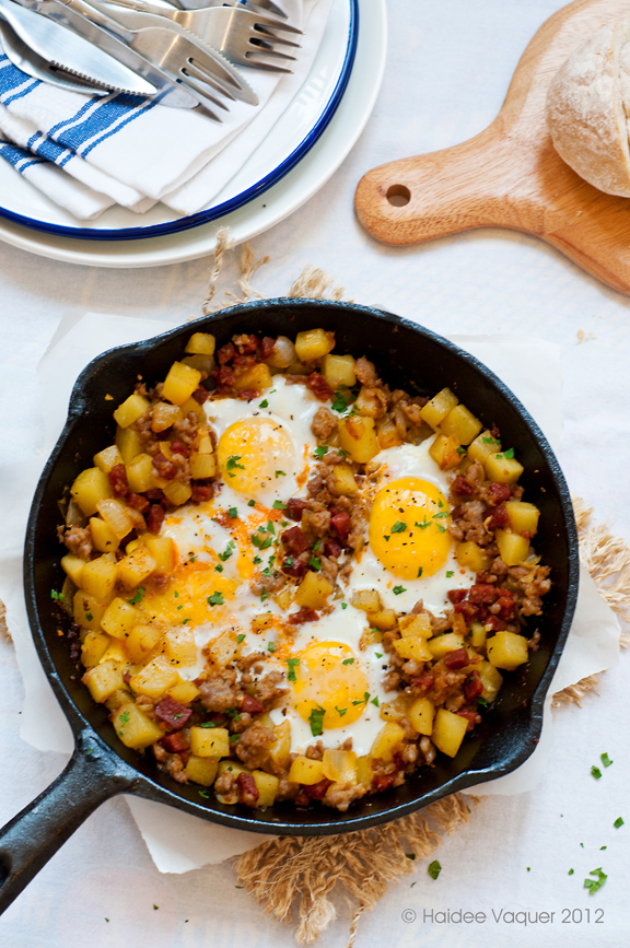 Haidee's Kitchen Sausage & Chorizo Hash Skillet