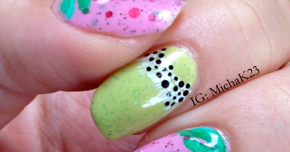 ehmkay nails strawberry kiwi nail