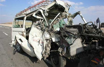 تصادم مقطورة وميكروباص نتج عنه وفيات واصابات بمحافظة الاسكندريه
