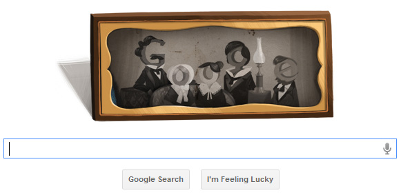 Google Doodle Louis Daguerre's 224th Birthday Google Doodle Louis Daguerre's 224th Birthday, louis daguerre camera, nicephore niepce