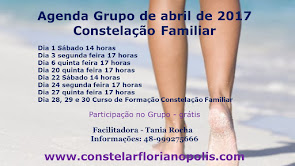 Agenda de abril de 2017 - Workshop Constelação Familiar