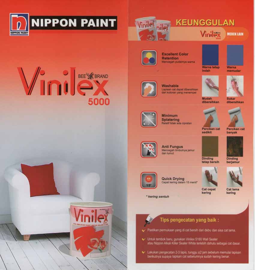 Cat Dinding ex. VINILEX dari NIPPON PAINT Cat Dinding ex. VINILEX dari NIPPON PAINT