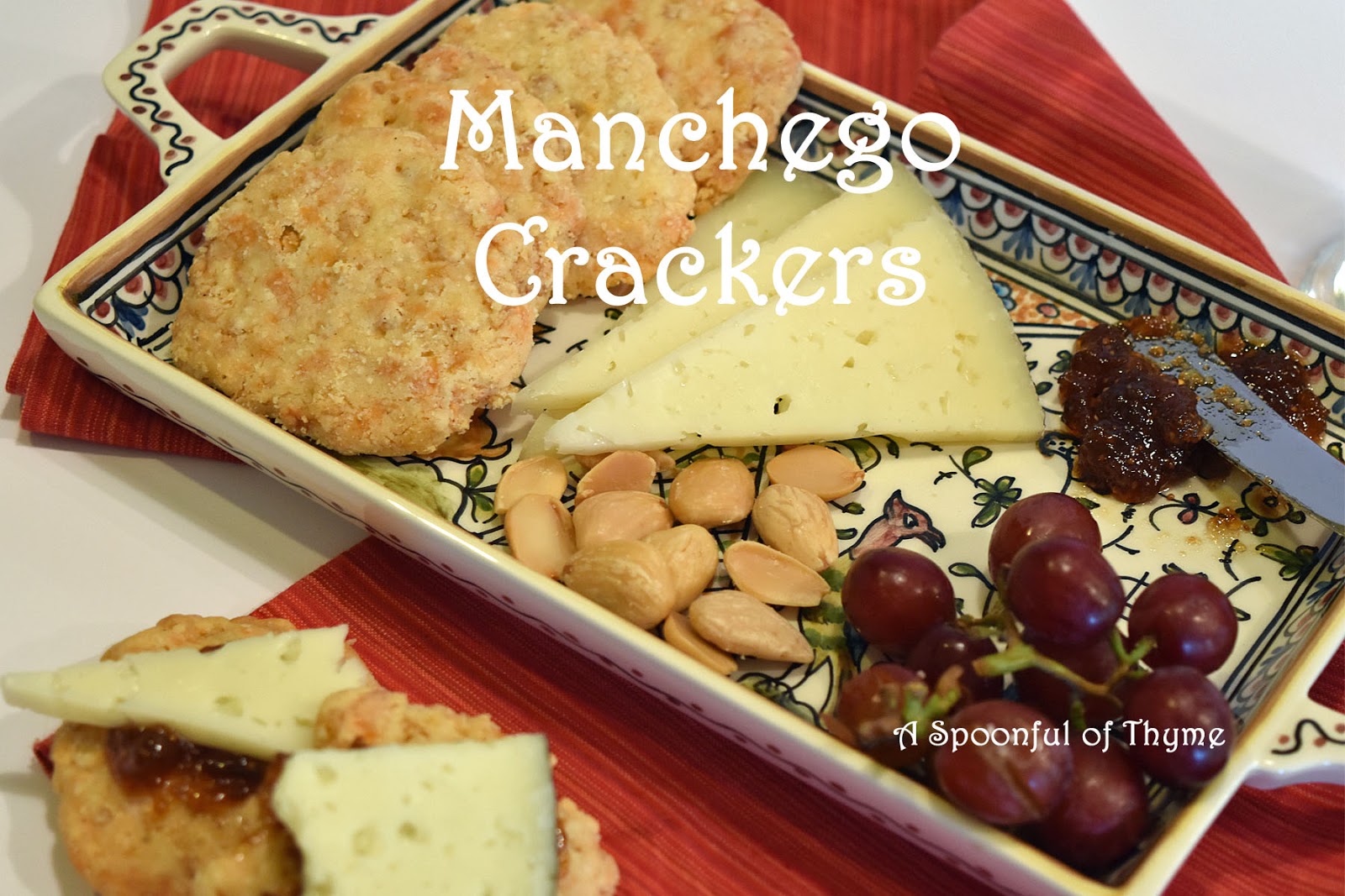 Spanish Tapas with Savory Manchego Crackers!
