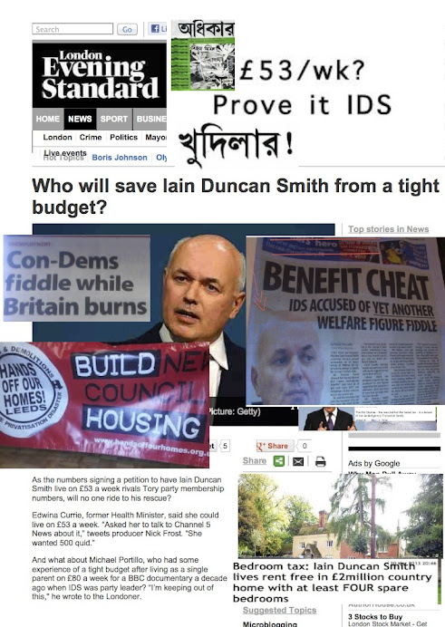 Even the Neo-Cons-peddling London EVENING STANDARD is forced to mock IDS £53-a-week con!