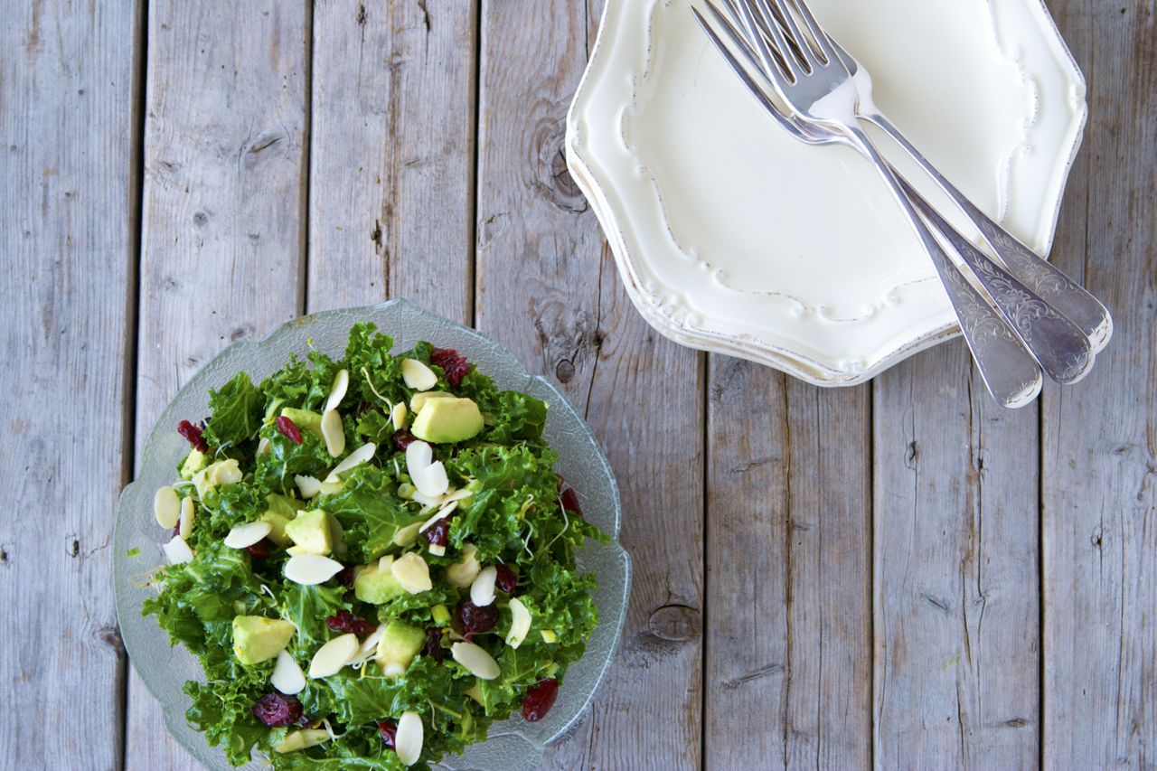Kale Salad with Dijon Vinaigrette Craving Greens