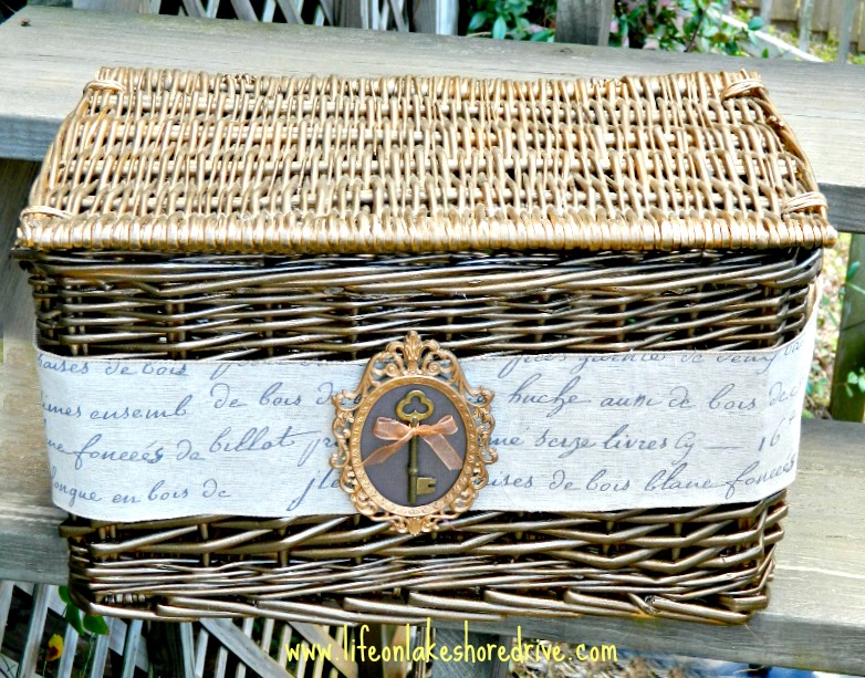 Quick and Easy Decorative Wicker Storage Basket Makeover Life on