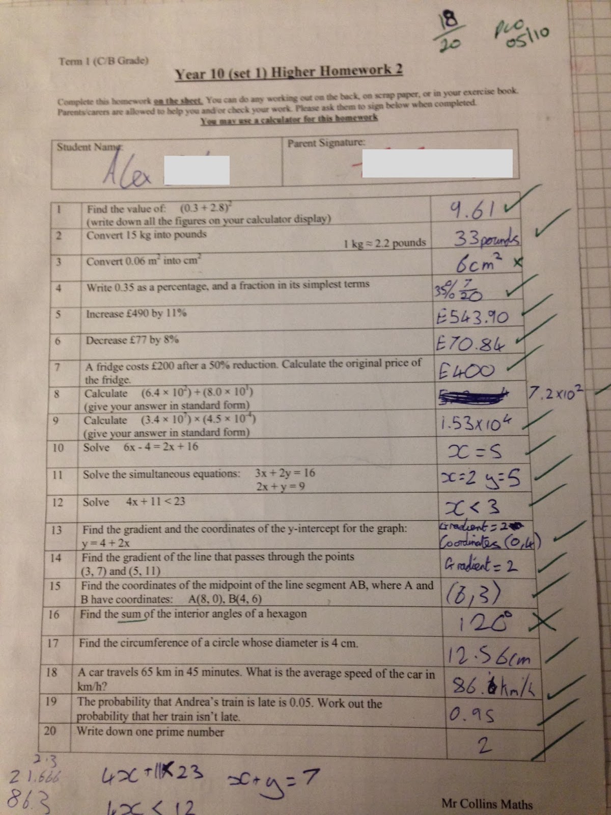 Collins gcse maths homework book answers