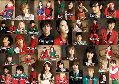 SMTown SM Town Christmas Winter album The Warmest Gift members names