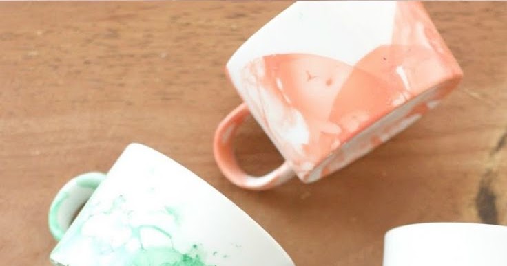 DIY Nail Polish Marbled Mugs - wide 1