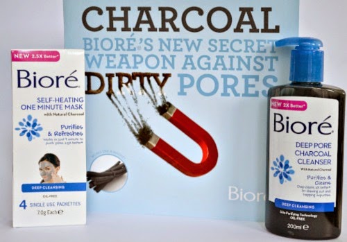 Biore Deep Pore Charcoal Cleanser & The Self-Heating One Minute Mask
