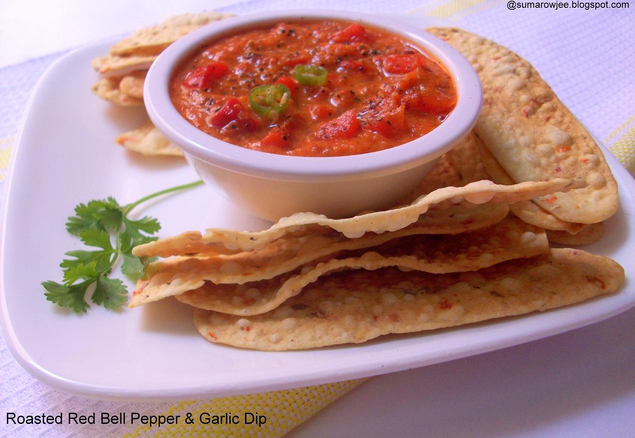 Cakes & More Roasted Red Bell Pepper & Garlic Dip