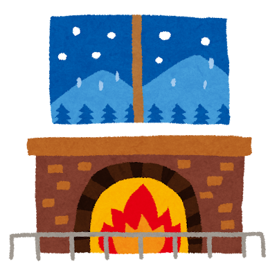 暖炉のイラスト 雪の降る夜 フリー素材 冬 のイラスト まとめ Naver まとめ