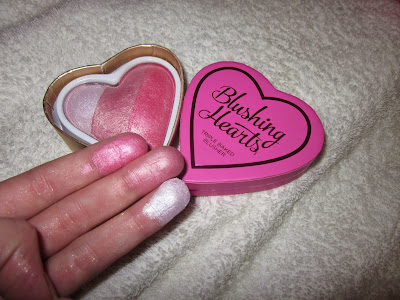blushing revolution hearts makeup bursting
